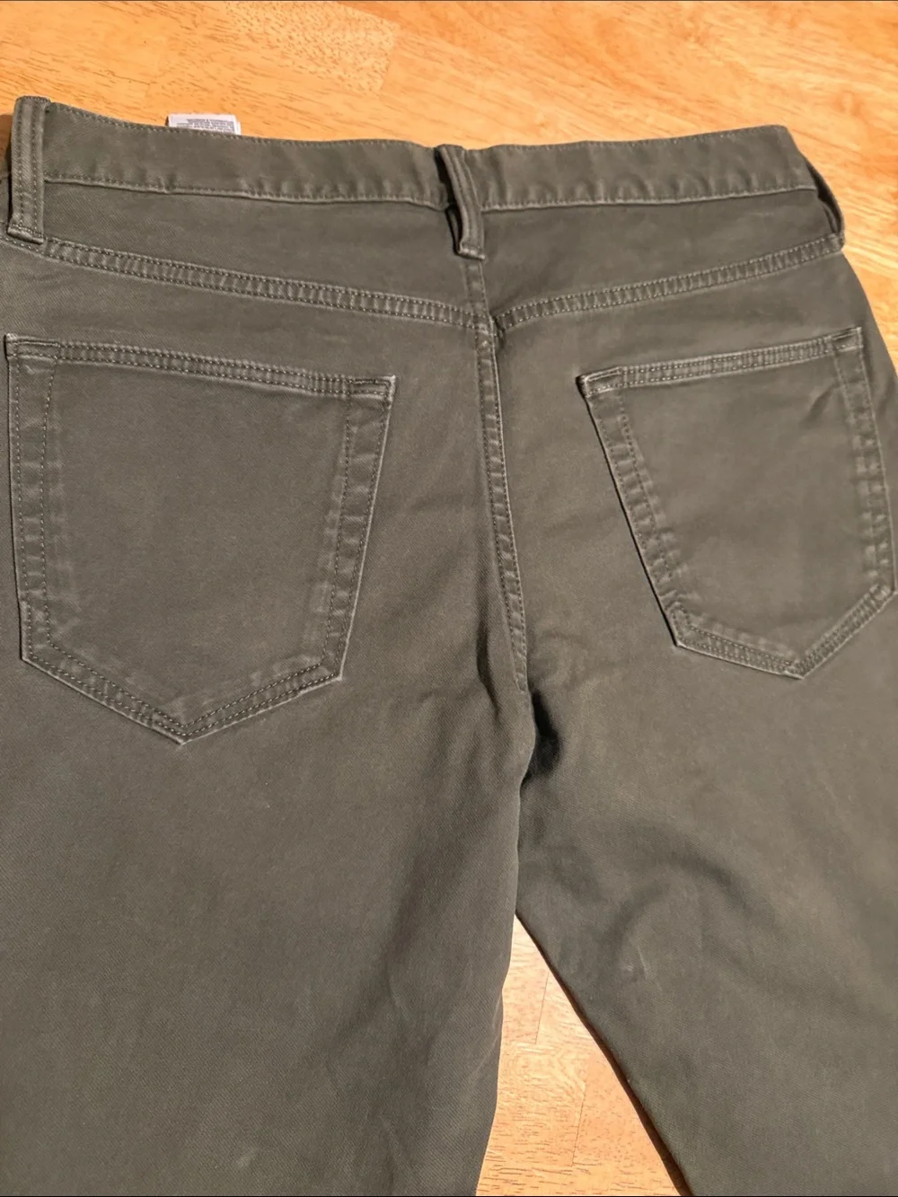 Men's Olive Green Chino Pants - Classic Straight Fit